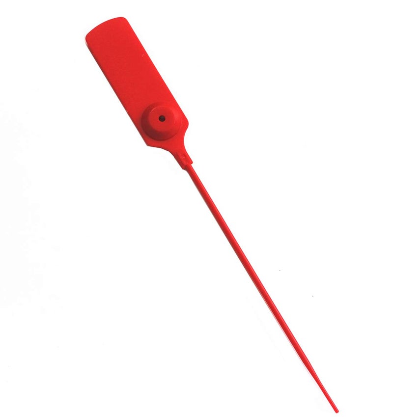 XF-Vel Pull-tite Security Seal Tamper Resistant Tags Plastic Padlock Sign Ties Numbered (Red, 100pcs) - Image 2